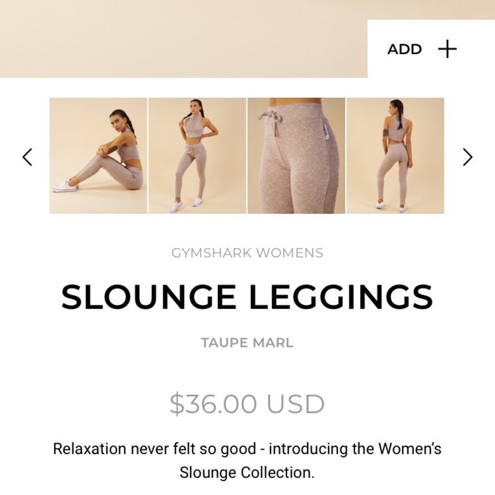 GYMSHARK SLOUNGE LEGGINGS